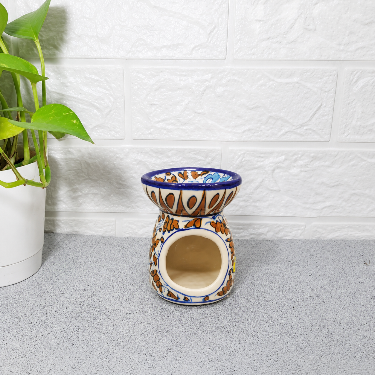 Hand-Painted Ceramic Essential Oil Burner