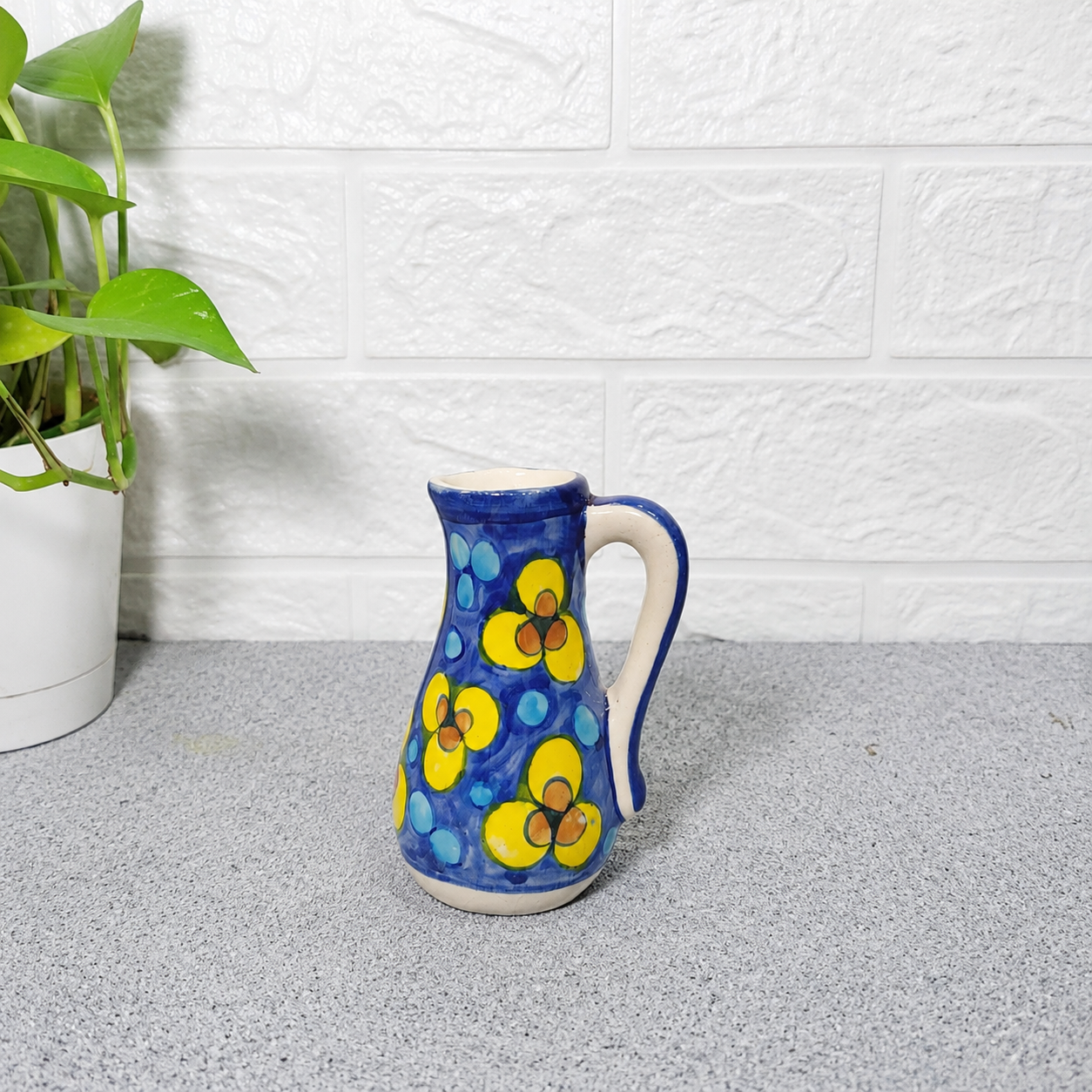 Hand-Painted Ceramic Mini Pitcher Vase