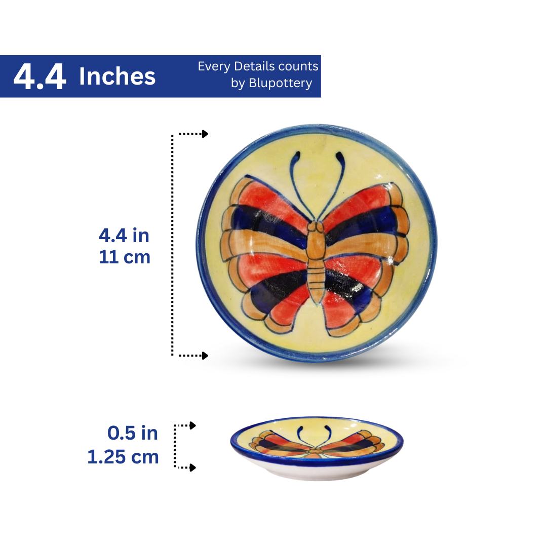 Hand-Painted Ceramic Mini Wall Plates (Set of 2)