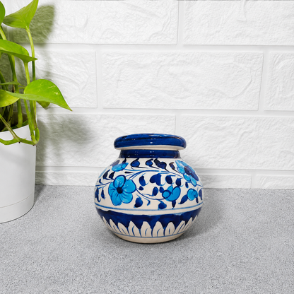 Hand-Painted Classic Blue Ceramic Storage PoT