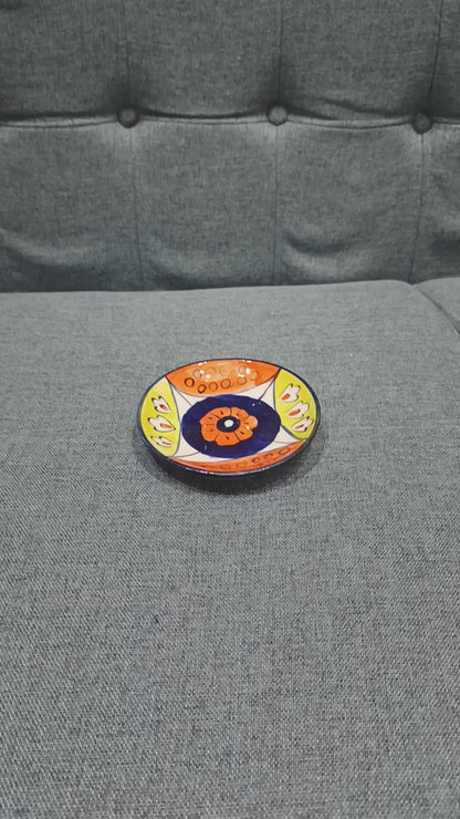 Hand-Painted Ceramic Mini Wall Plates (Set of 2)