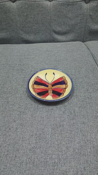 Hand-Painted Ceramic Mini Wall Plates (Set of 2)